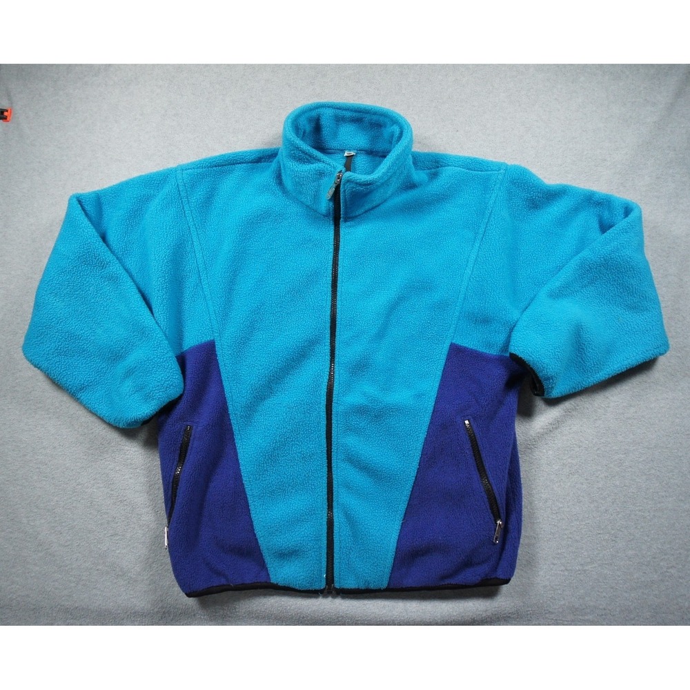 Vintage The North Face Jacket Womens Large Blue Fleece 80s Colorblock Outdoors